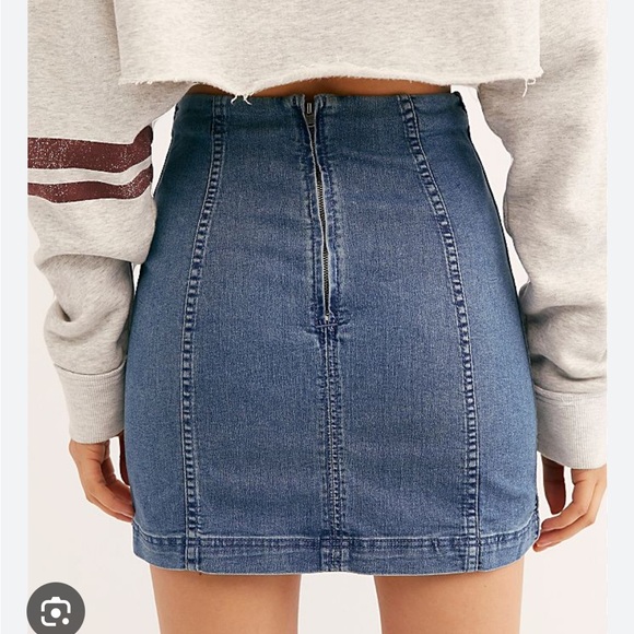 Free People Modern Femme Denim Skirt - Picture 2 of 6